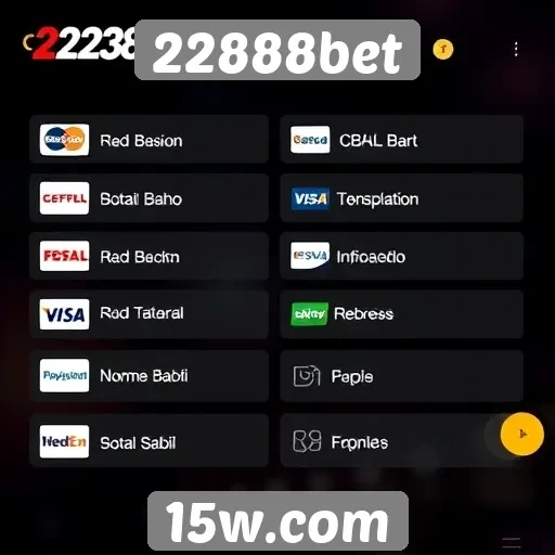 Métodos de pagamento disponíveis no 22888bet