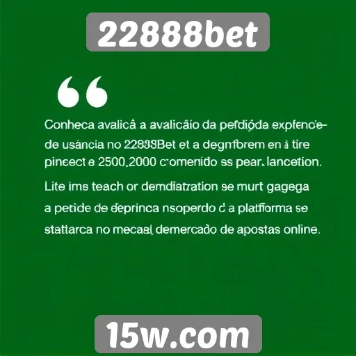 Avaliação da experiência do usuário no site 22888bet